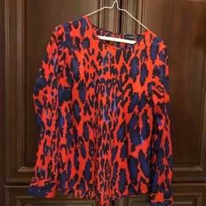 A fun red leopard blouse